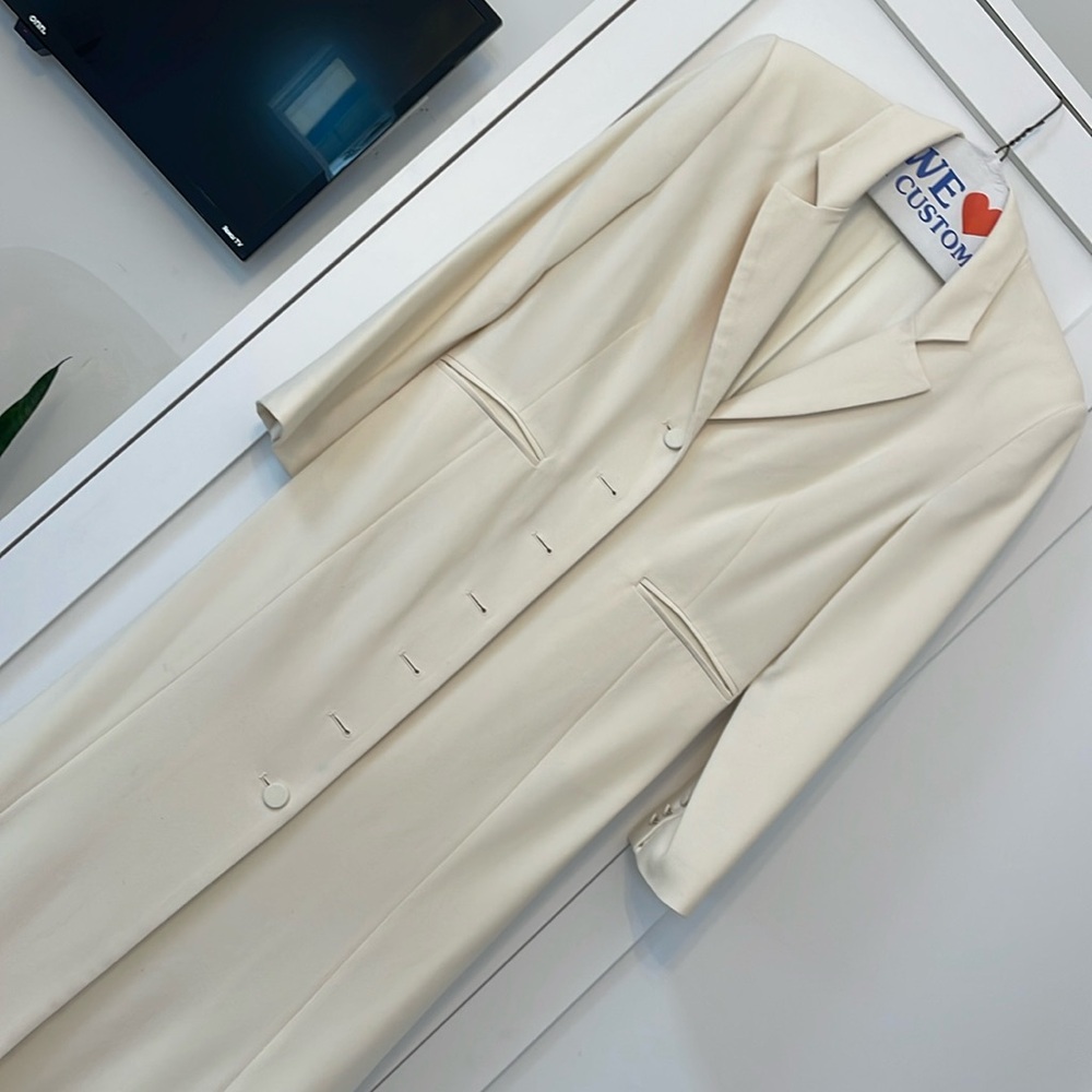 Staud Onassis long coat, can be worn as a dress